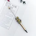Elegant gold DIY beaded ballpoint pen with sparkling crystals and stones - Gold Style