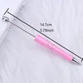 Bolígrafo rosa para cuentas, longitud total de 14,7 cm, con detalles plateados elegantes - Rosa Macarrón