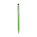 Penna a sfera 2 in 1 verde con corpo in metallo e clip argento per touchscreen - Verde brillante