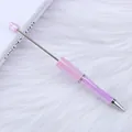 Bolígrafo de cuentas morado iridiscente con acabado galvanizado UV. - Paquete Individual / Lavanda Claro