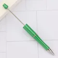 Pearlescent green DIY beaded ballpoint pen for handmade jewelry crafting - 1.0mm Bullet Tip / Imperial Green