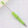 Green DIY beadable ballpoint pen with metal rod for crafting creative handmade gifts - 1.0mm Bullet Tip / Macaron Green