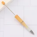DIY beaded ballpoint pen featuring a gradient pearlescent finish and slim metal rod - Bullet Tip 1.0mm / Pearl Gradient Orange