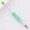 Creative DIY beaded ballpoint pen featuring a green gradient pearly finish for crafts - Bullet Tip 1.0mm / Pearl Gradient Green