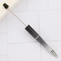 DIY beadable ballpoint pen featuring a gradient pearlescent finish and long metal rod - Bullet Tip 1.0mm / Pearl Gradient Black