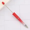 Creative DIY beadable ballpoint pen featuring gradient pearl red glitter finish SKU variant - Bullet Tip 1.0mm / Pearl Gradient Red