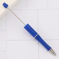 Creative royal blue DIY beaded ballpoint pen for handmade jewelry and craft projects - 1.0mm Bullet Tip / Fluorescent Blue