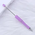 Elegant purple DIY beadable ballpoint pen featuring a metal rod for custom beads - 1.0mm Bullet Tip / Morandi Purple