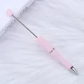 Elegant pink DIY beadable ballpoint pen designed for creative handmade jewelry projects - Bullet Tip 1.0mm / Candy Light Pink