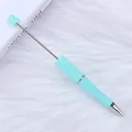Elegant mint green DIY beadable ballpoint pen featuring a sleek metal rod for crafting - Bullet Tip 1.0mm / Candy Light Blue