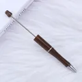 DIY beadable ballpoint pen in chocolate brown finish for creative jewelry crafting - Bullet Tip 1.0mm / Silk Fog Brown