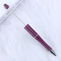 Purple DIY beaded ballpoint pen for creative handmade jewelry crafts and bead kits. - Princess Red