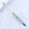 Light green DIY beadable ballpoint pen with a sleek metal rod for custom crafting - Mugwort Green