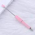 Creative pink DIY beadable ballpoint pen with sleek silver tip for customized handmade crafts - Bullet Tip 1.0mm / Khaki Light Pink