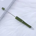 Creative green DIY beadable ballpoint pen with metallic accents for unique craft projects - Bullet Tip 1.0mm / Ripple Green
