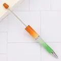 DIY beadable ballpoint pen with gradient pearlescent finish in green and orange tones - 1.0mm Bullet Tip / Pearly Gradient Orange-White-Green