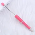 Pink gradient pearlized DIY beading ballpoint pen with metal rod for handmade crafts - 1.0mm Bullet Tip / Rose Red (120)