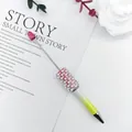 Pearl encrusted beadable ballpoint pen with pink accent and green gradient barrel - 1.0mm Bullet Tip / Red White Yellow