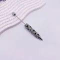 Stylo à bille de luxe en métal avec strass AB et motifs de cœur pour le bricolage - Noir