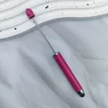 Sparkling glitter pink DIY beading stylus pen featuring a capacitive touch tip design - 1.0mm Bullet Tip / Glitter Rose Red