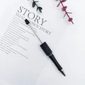 Elegante bolígrafo negro con pedrería DIY y varilla de metal para regalos hechos a mano - Punta de Bala de 1.0mm / Negro (3)