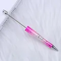 Bolígrafo de cuentas con purpurina rosa degradado y varilla metálica para artesanía DIY - 11-Degradado Rojo Rosa