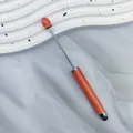 Vibrant orange DIY beaded stylus pen with sleek metallic rod for touch screen devices - 1.0mm Bullet Tip / Orange