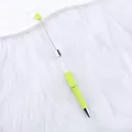 Professional lime green DIY beadable ballpoint pen with transparent empty tube extension - 1.0mm Bullet Tip / Bright yellow