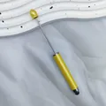 Customizable DIY Beaded Stylus Pen in Lemon Yellow for Capacitive Touch Screen Writing - Beaded Stylus Pen / 1.0mm Bullet Tip / 12-Amber Yellow