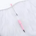 DIY customizable beadable empty tube ballpoint pen with a sleek light pink finish - 1.0mm Bullet Tip / Khaki Light Pink