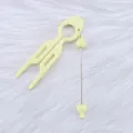 Light yellow DIY beaded hair comb and U-shaped hairpin for creative hair styling - Milky Yellow