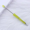 Bolígrafo para cuentas premium verde lima iridiscente con acabado UV galvanizado vibrante - Paquete Individual / Amarillo tierno