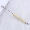 Elegante bolígrafo dorado con textura en relieve para cuentas y manualidades. - Caqui Beige