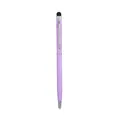 Elegante penna a sfera in metallo lavanda con punta touch nera e clip argento - Viola chiaro