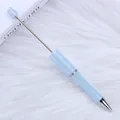 Bolígrafo de cuentas azul claro iridiscente con acabado brillante chapado en UV DIY - Paquete Individual / Azul Aqua