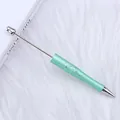 Bolígrafo de cuentas galvanizado verde menta con elegante patrón de grietas en relieve - Verde Claro Caqui