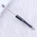 Bolígrafo de cuentas galvanizado brillante con un acabado gris metalizado de primera calidad - Punta de Bala de 1,0 mm / Azul Tinta Galvanizado