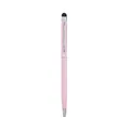 Elegante penna a sfera in metallo rosa con punta stilo per touch screen e clip - Rosa