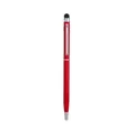 Elegante penna a sfera in metallo rosso con pennino touch screen integrato e clip - Rosso