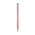 Elegante penna a sfera in metallo oro rosa con fusto sottile in alluminio e stilo - Polvere d'oro