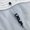Luxury DIY beadable pen with full black rhinestones and iridescent butterfly charms style - White Purple Butterfly / Bullet Tip 1.0mm