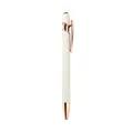 Elegantes Kugelschreiber-Modell aus cremefarbenem Aluminium mit roségoldenen Metallakzenten. - 1,0mm Kugelkopf / Morandi-Beige