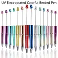 Bolígrafos de cuentas DIY con acabado metálico galvanizado UV en colores variados - Punta de Bala de 1,0 mm / Color Aleatorio