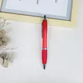 Red retractable ballpoint pen featuring a unique ergonomic gourd-shaped barrel design - 5-Piece Pack / Red