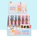 Set de bolígrafos de gel kawaii con dijes de animales y cuentas en caja - Estilo 2 / 0.5mm
