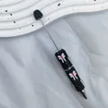 Customizable DIY black rhinestone beaded pen featuring elegant pink bow charms decoration - Red Pink Bowknot / Bullet Tip 1.0mm