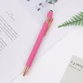 Eleganter rosa Metallic-Eingabestift mit roségoldenen Akzenten für Mobilgeräte - 1,0mm Kugelkopf / Fuchsia