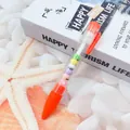 Orangefarbener Gelstift mit niedlichen bunten Perlen und Zeichentrick-Anhängern - Rotes Mädchen / 0.5mm