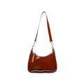 Stijlvolle bruine transparante PVC oksel schoudertas voor dames - Rood
