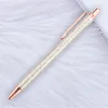 Elegant rose gold glitter ballpoint pen with sparkling sequins for luxury business gift - 4-Light Gold (Rose Gold Trim)
